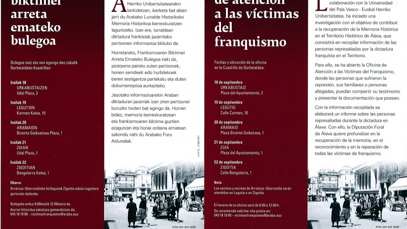La Oficina de Víctimas del Franquismo abre sus puertas en Aiara